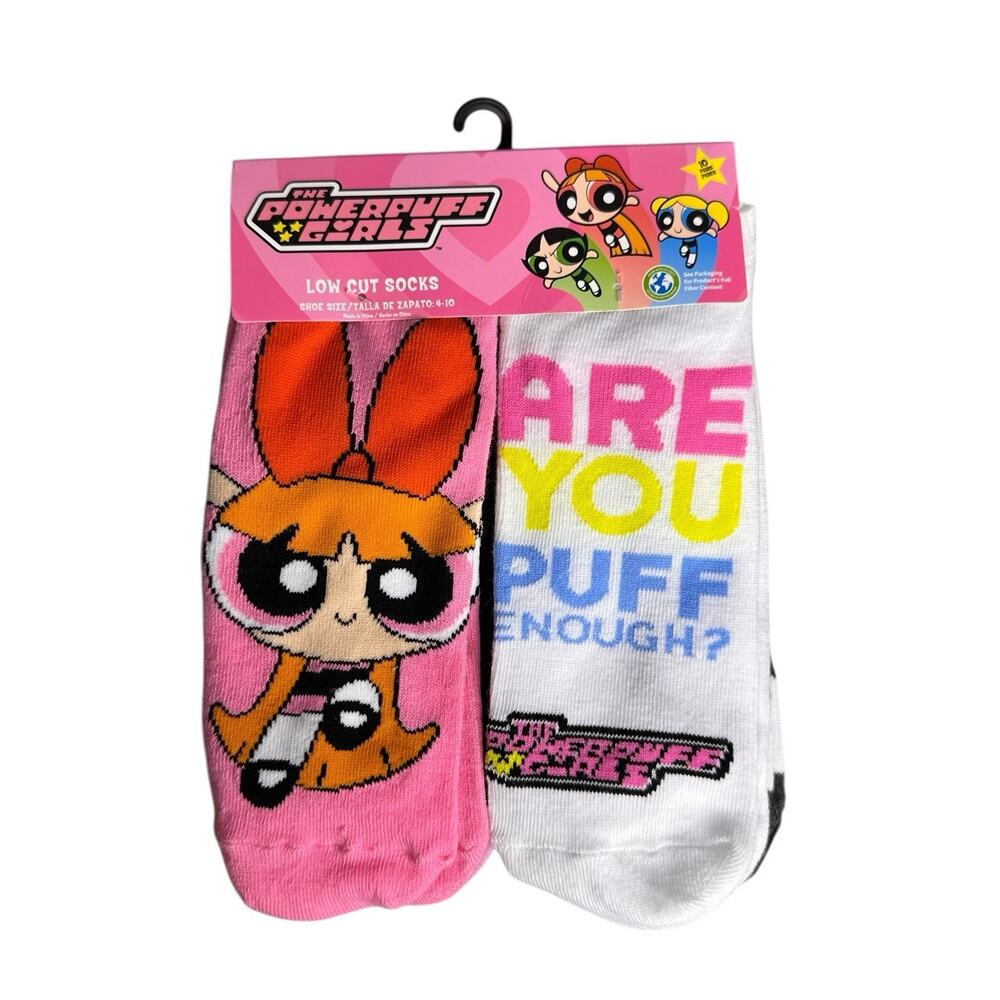 THE POWERPUFF GIRLS Low Cut Socks 10 pair Shoe Size 4-10 New